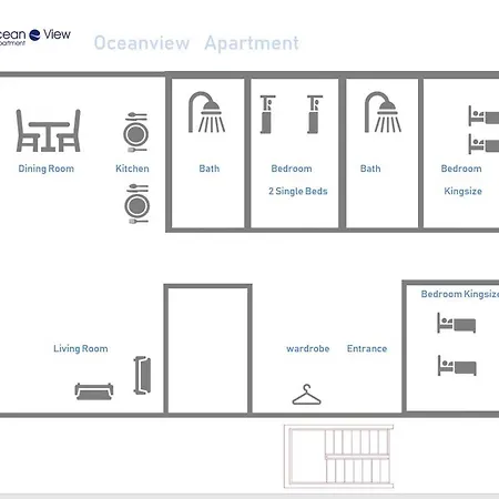 Oceanview Deluxe Penthouse With 89m2 Living Space & 90m2 Roof Terrace Apartamento