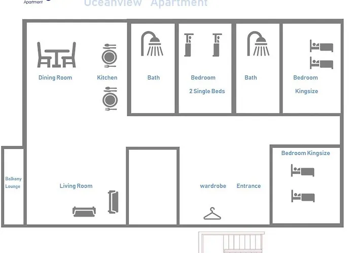 Oceanview Deluxe Penthouse With 89m2 Living Space 90m2 Roof Terrace Apartmán